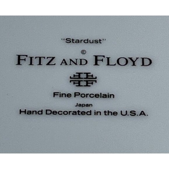 3 Fitz and Floyd Blue Stardust Moon Stars Salad Plates - Picture 6 of 6